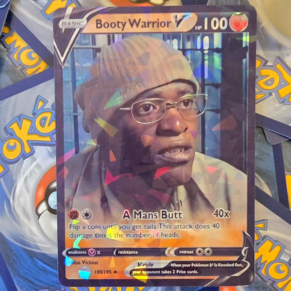 The Real Booty Warrior Pokemon Card - Boondocks